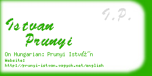 istvan prunyi business card